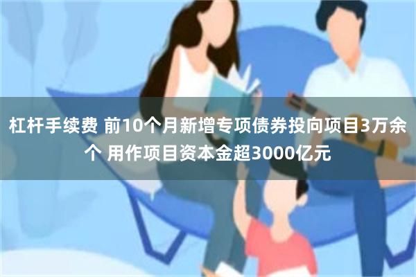 杠杆手续费 前10个月新增专项债券投向项目3万余个 用作项目资本金超3000亿元