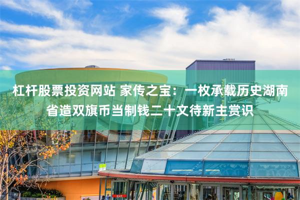 杠杆股票投资网站 家传之宝：一枚承载历史湖南省造双旗币当制钱二十文待新主赏识