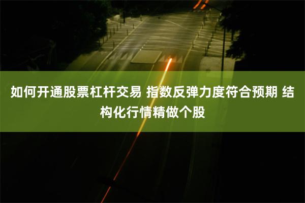 如何开通股票杠杆交易 指数反弹力度符合预期 结构化行情精做个股